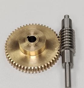 Brass worm and worm gear set